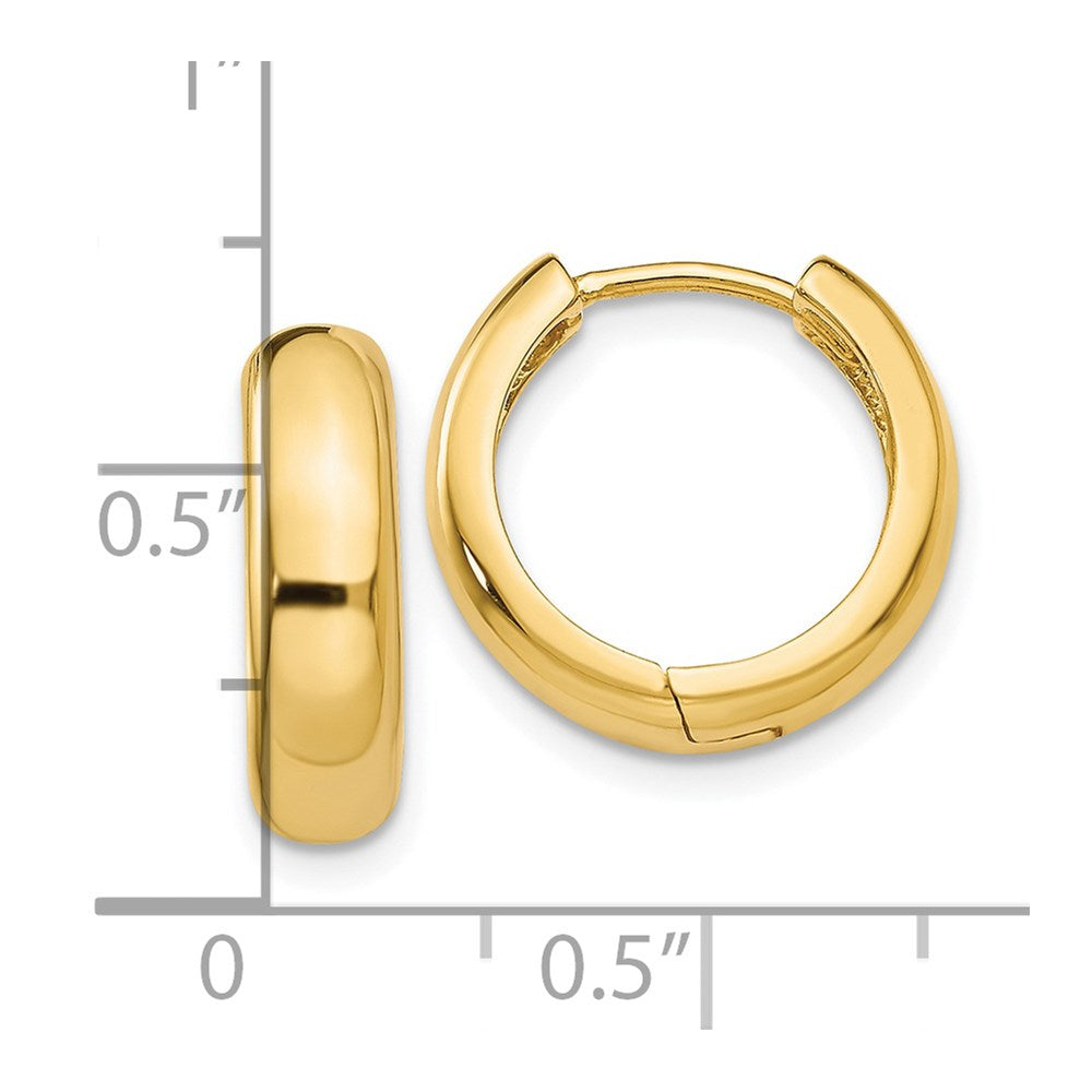 Gold Circle Hinged Hoop Earrings