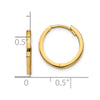 Gold Square Tube Hinged Hoop Earrings
