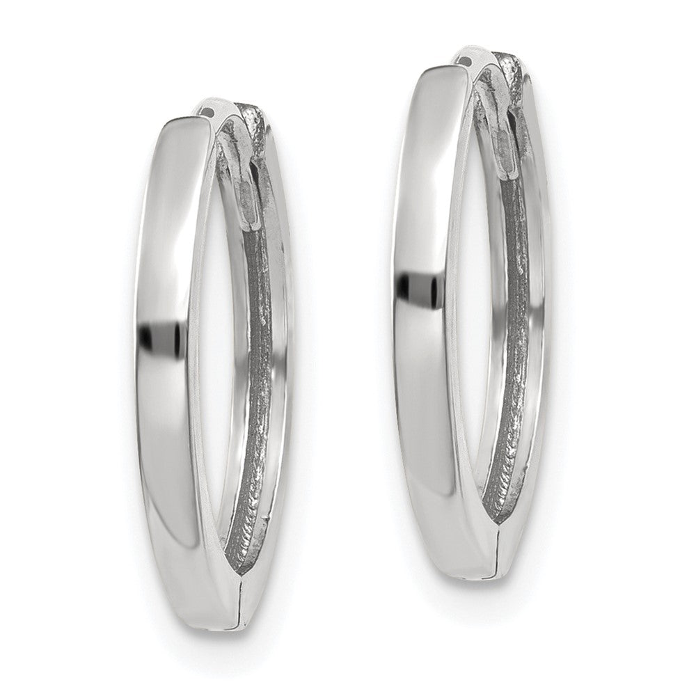 Gold Square Tube Hinged Hoop Earrings