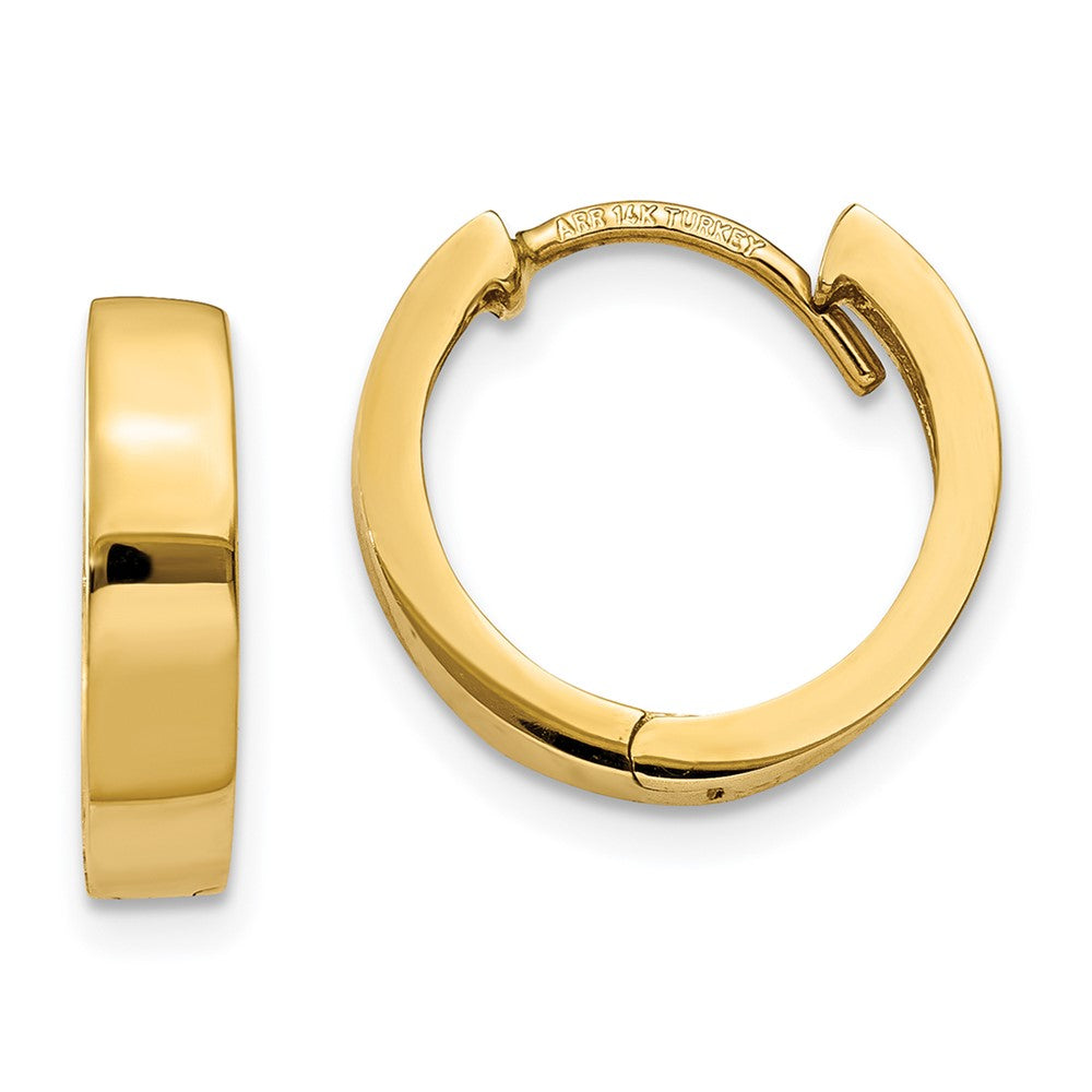 Gold Circle Hinged Hoop Earrings