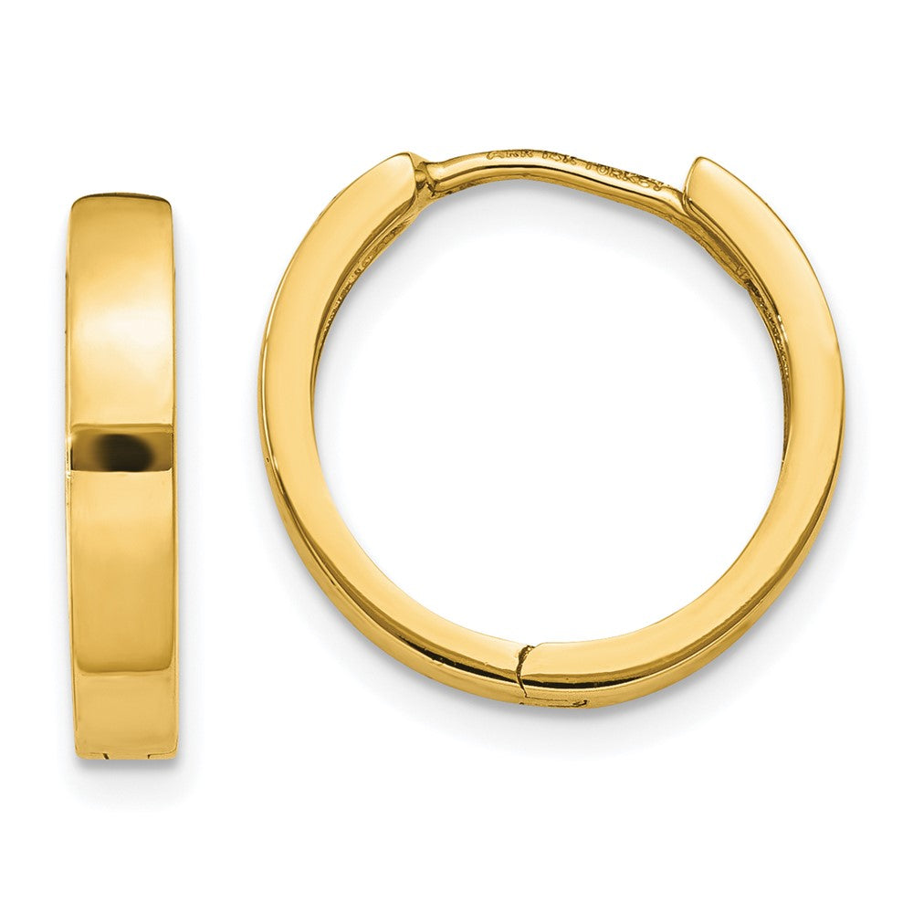 Gold Circle Hinged Hoop Earrings
