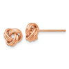14k Rose Gold 7mm Polished Love Knot Post Earrings