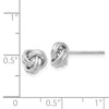 14k White Gold 7mm Polished Love Knot Post Earrings