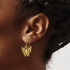 14k Cut-out Butterfly Dangle French Hook Earrings