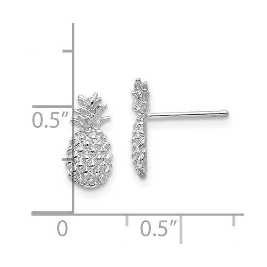 Gold Pineapple Post Earrings