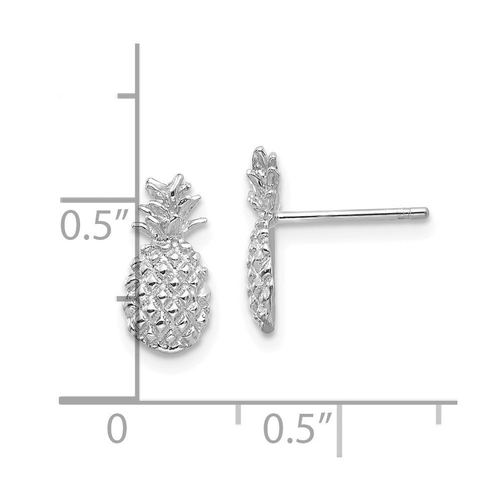 Gold Pineapple Post Earrings