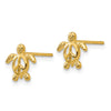 Gold Turtle Post Earrings