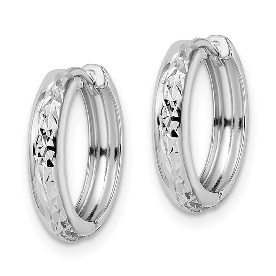 Gold Diamond-cut Circle Hoop Earrings