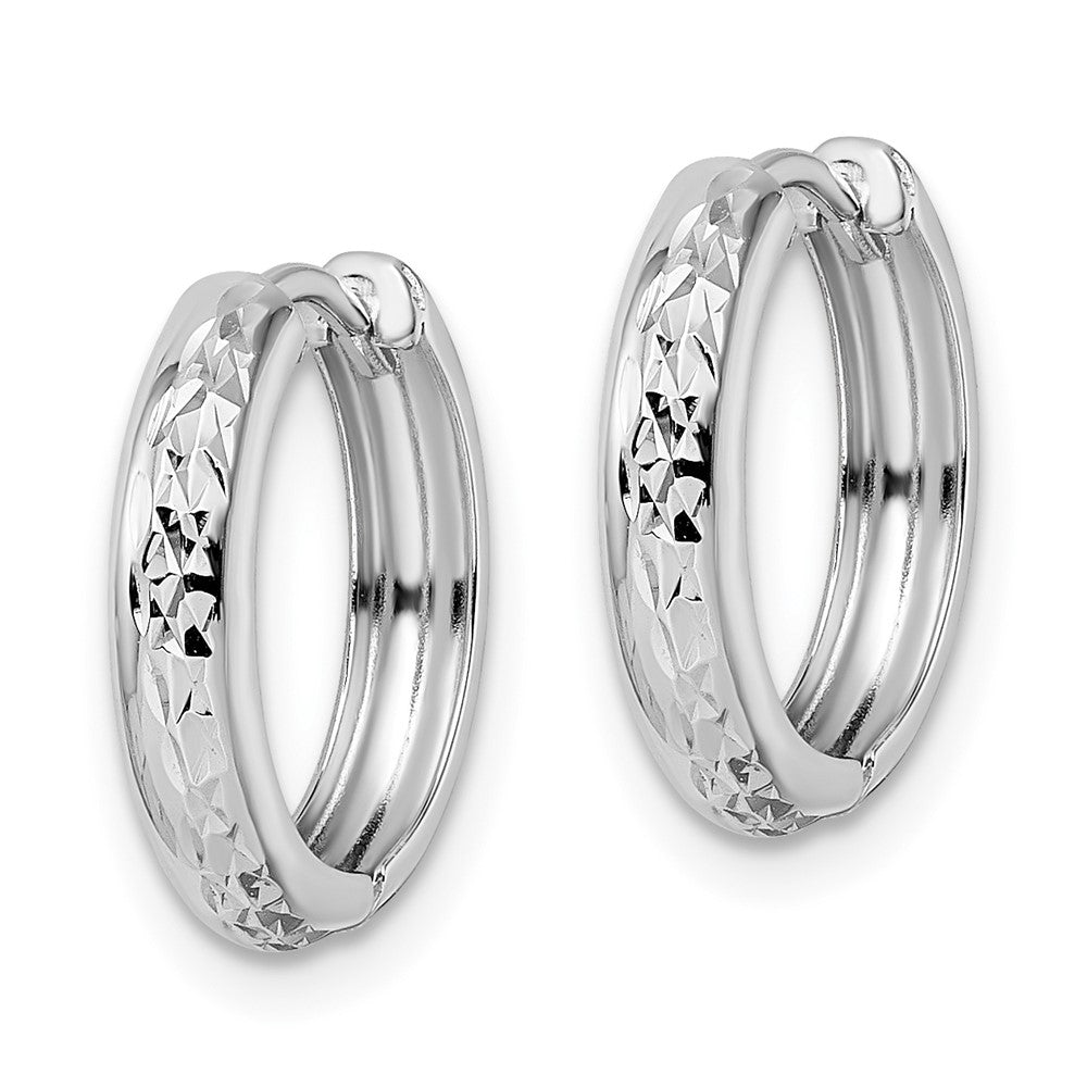 Gold Diamond-cut Circle Hoop Earrings