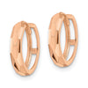 Gold Diamond-cut Circle Hinged Hoop Earrings