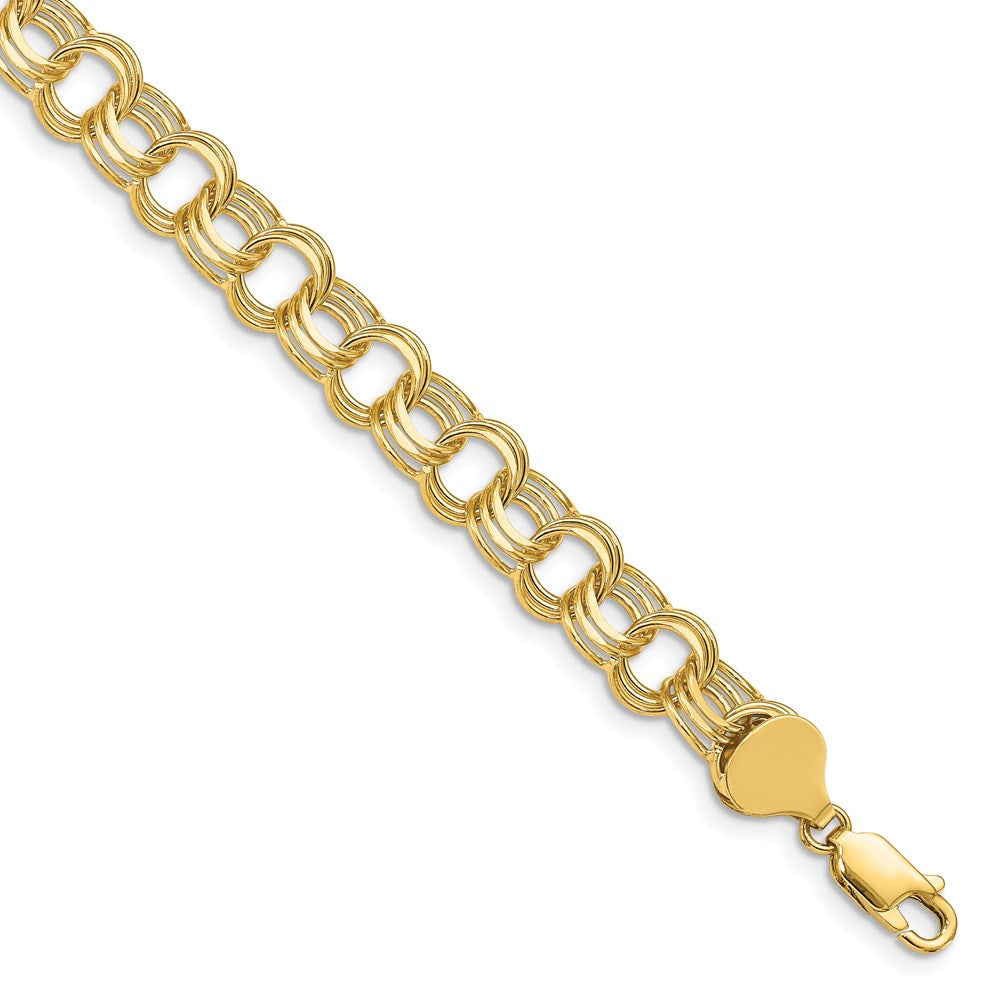 Gold Triple Link Charm Bracelets