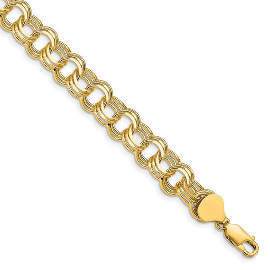 Gold Triple Link Charm Bracelets