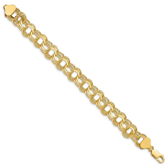 Gold Triple Link Charm Bracelets
