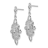 Gold Filigree Dangle Post Earrings