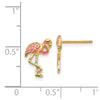 Gold Flamingo Post Earrings