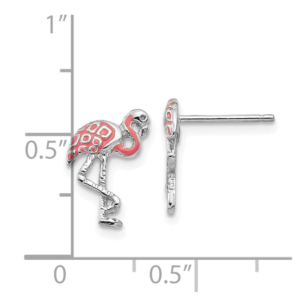 Gold Flamingo Post Earrings