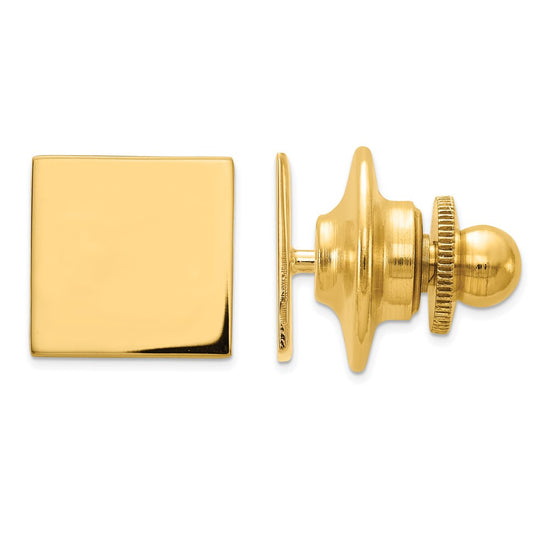 14K Mens Square Tie Tac