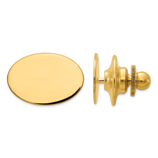 Gold Oval Tie Tac