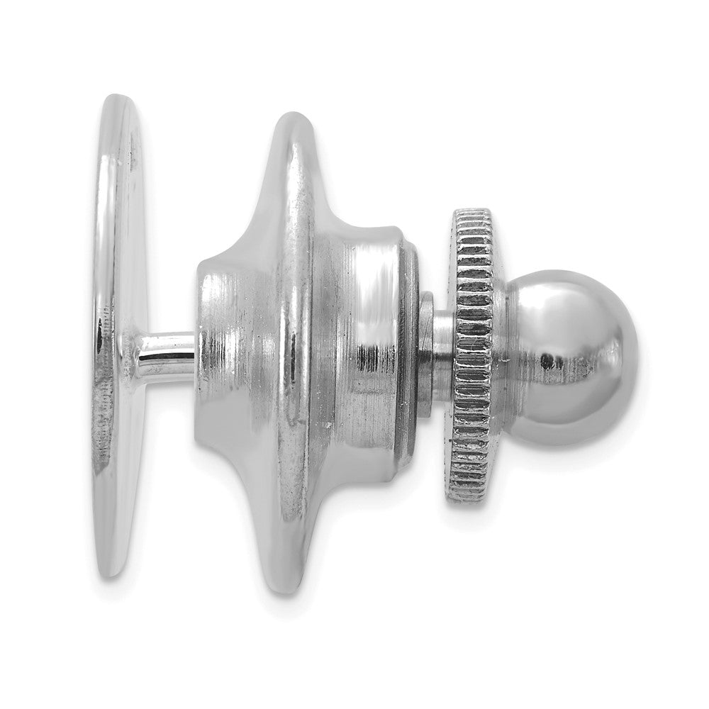 10k White Gold Men's Oval Tie Tac