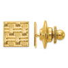 14K Mens Square Basketweave Textured Tie Tac