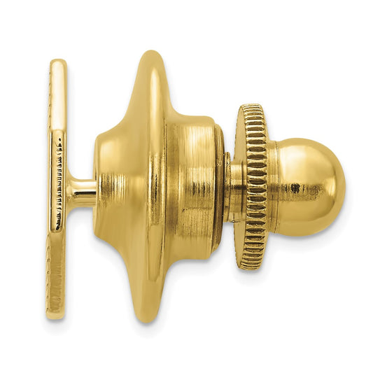 14k Mens Octagon with Grooved Tie Tac