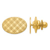 14k Mens Checkered Pattern Oval Tie Tac