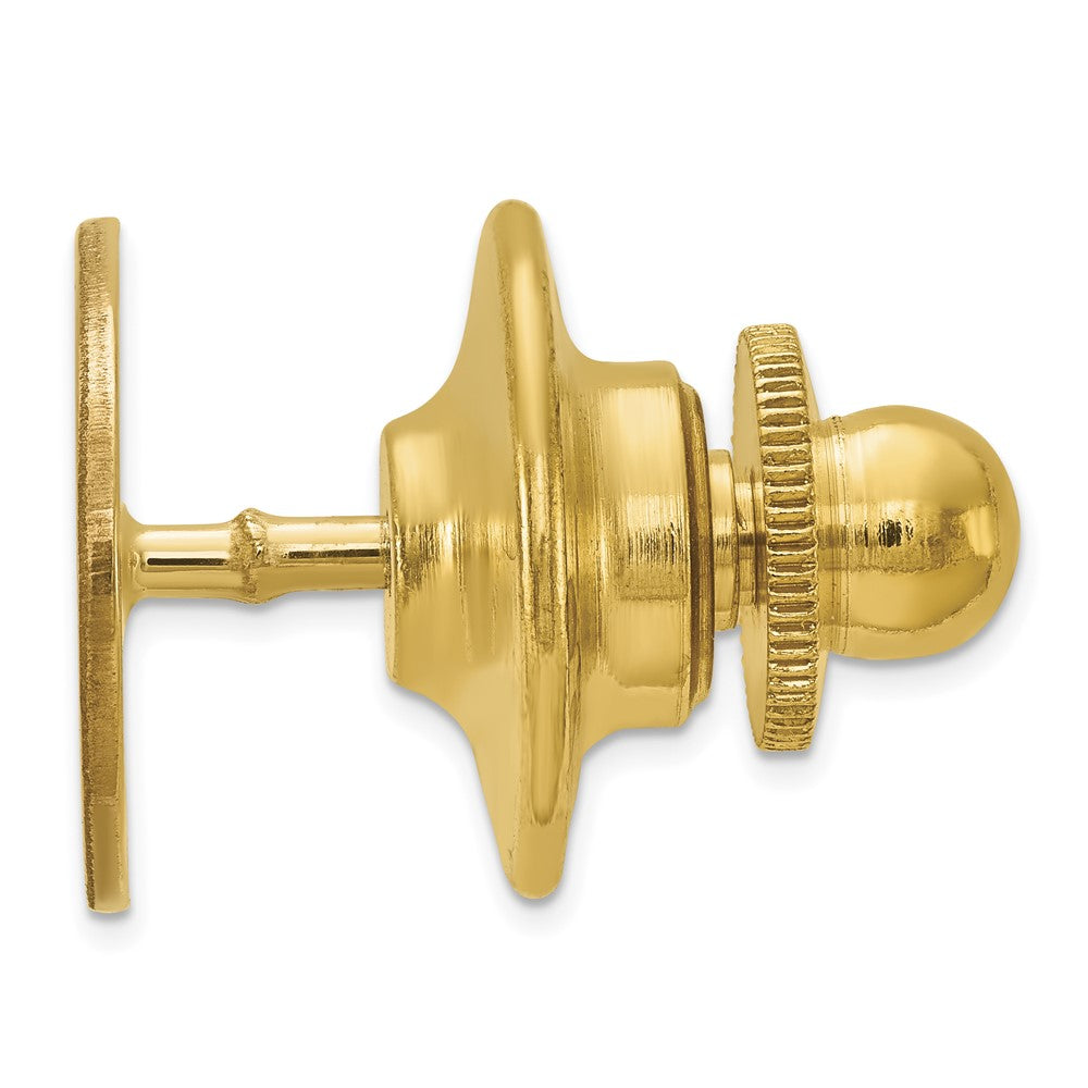 Gold Oval with Lines Tie Tac