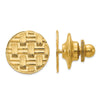 14K Mens Circular Basketweave Textured Tie Tac