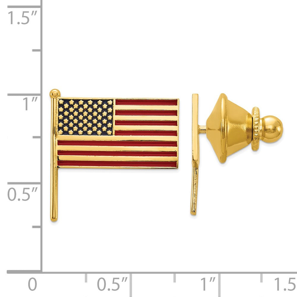 14k Enameled U.S. Flag Tie Tac
