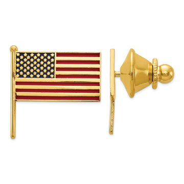 14k Enameled U.S. Flag Tie Tac