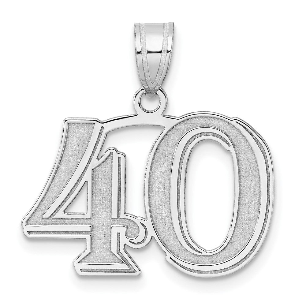 14k Polished Etched Number Pendants