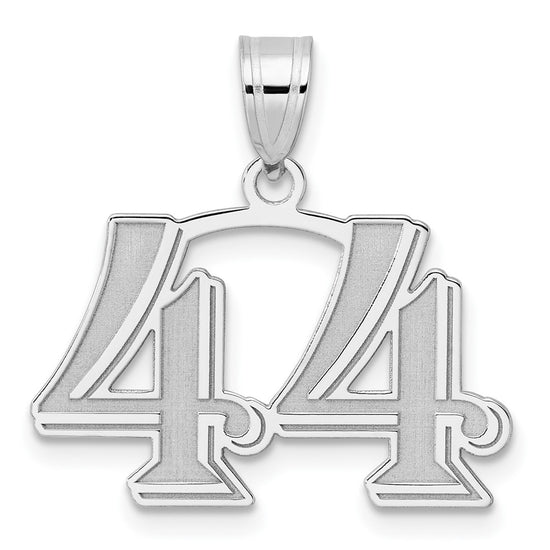 14k Polished Etched Number Pendants