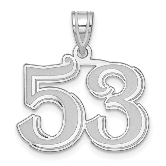 14k Polished Etched Number Pendants