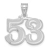 14k Polished Etched Number Pendants
