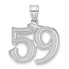 14k Polished Etched Number Pendants
