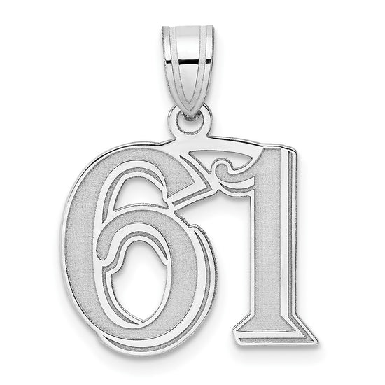 14k Polished Etched Number Pendants