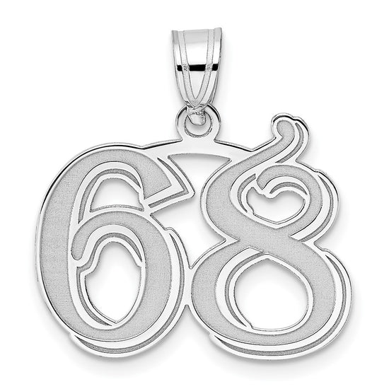 14k Polished Etched Number Pendants