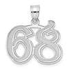 14k Polished Etched Number Pendants