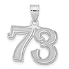 14k Polished Etched Number Pendants
