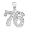 14k Polished Etched Number Pendants