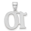 14kw Polished Number 10 Pendant