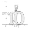 14kw Polished Number 10 Pendant