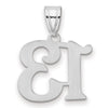 14kw Polished Number 13 Pendant