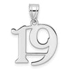 14kw Polished Number 19 Pendant