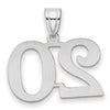 14kw Polished Number 20 Pendant