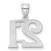14kw Polished Number 21 Pendant