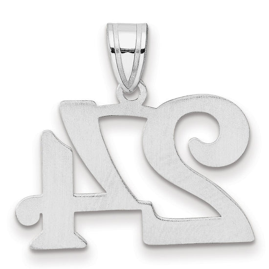 14kw Polished Number 24 Pendant