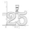 14kw Polished Number 25 Pendant