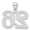 14kw Polished Number 26 Pendant