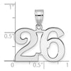 14kw Polished Number 26 Pendant